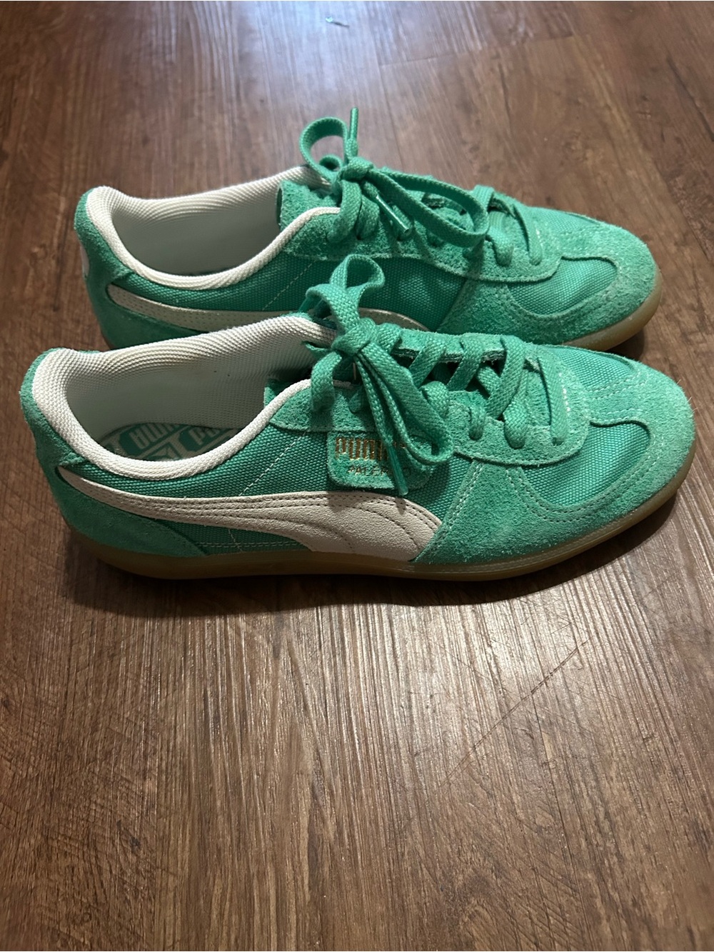 Puma Teal Green Sneakers with White Formstripe